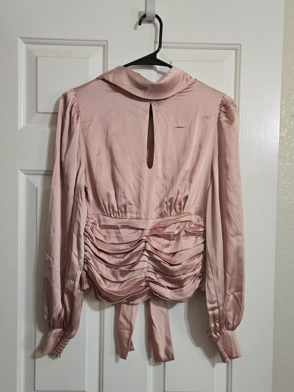 White House Black Market Blush Pink Satin Top